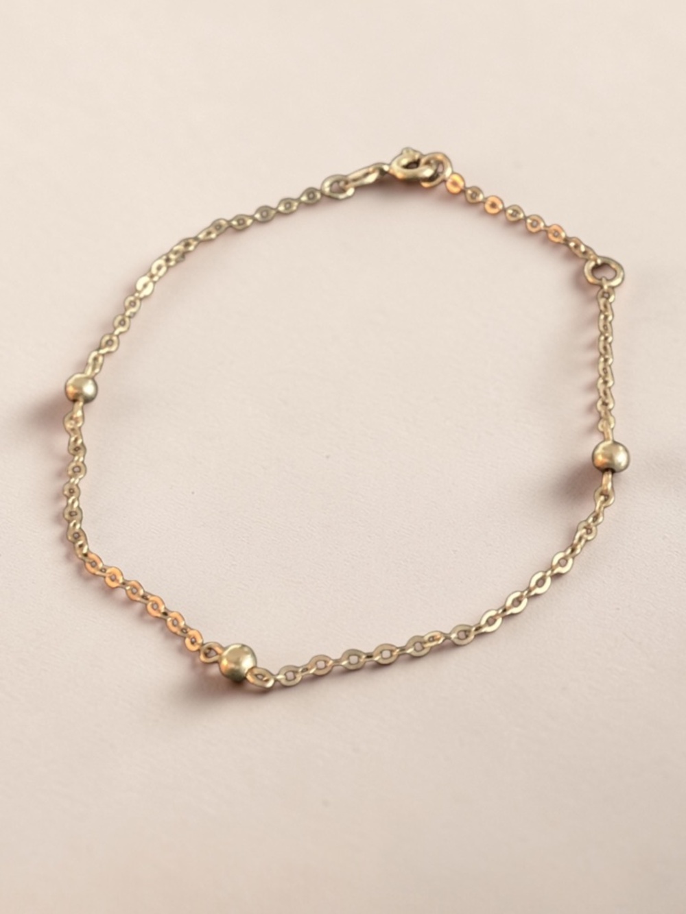 10k Gold Station Chain Bracelet